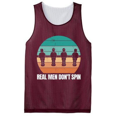 Real Men Don't Spin Table Soccer Foosball Mesh Reversible Basketball Jersey Tank