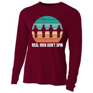 Real Men Don't Spin Table Soccer Foosball Cooling Performance Long Sleeve Crew