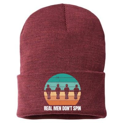 Real Men Don't Spin Table Soccer Foosball Sustainable Knit Beanie