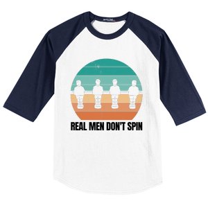 Real Men Don't Spin Table Soccer Foosball Baseball Sleeve Shirt