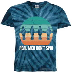 Real Men Don't Spin Table Soccer Foosball Kids Tie-Dye T-Shirt