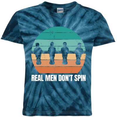 Real Men Don't Spin Table Soccer Foosball Kids Tie-Dye T-Shirt