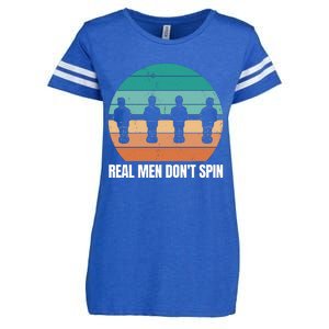 Real Men Don't Spin Table Soccer Foosball Enza Ladies Jersey Football T-Shirt