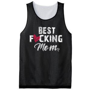 Retro MotherS Day Best Fucking Mom Funny Mesh Reversible Basketball Jersey Tank