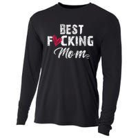 Retro MotherS Day Best Fucking Mom Funny Cooling Performance Long Sleeve Crew