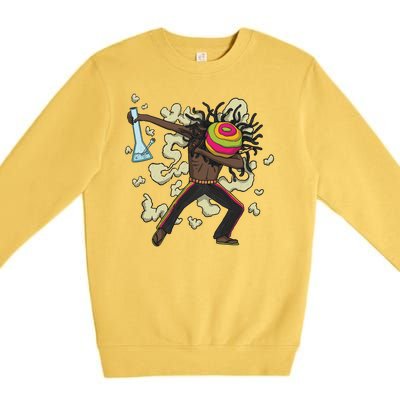 Rasta Man Dabbing Premium Crewneck Sweatshirt