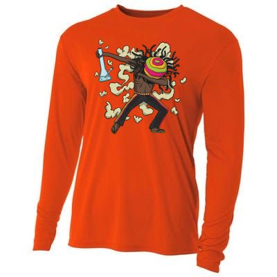 Rasta Man Dabbing Cooling Performance Long Sleeve Crew