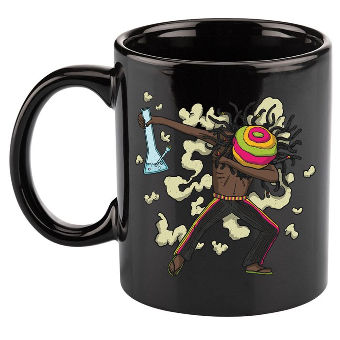 Rasta Man Dabbing 11oz C Handle Ceramic Mug