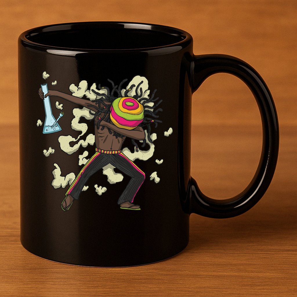 Rasta Man Dabbing 11oz C Handle Ceramic Mug
