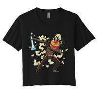 Rasta Man Dabbing Women's Crop Top Tee
