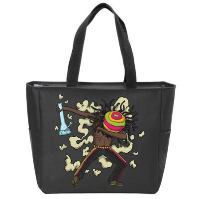 Rasta Man Dabbing Zip Tote Bag