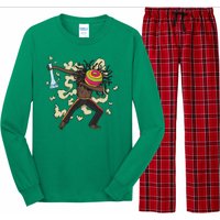 Rasta Man Dabbing Long Sleeve Pajama Set