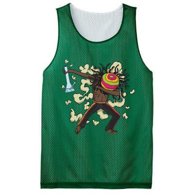 Rasta Man Dabbing Mesh Reversible Basketball Jersey Tank