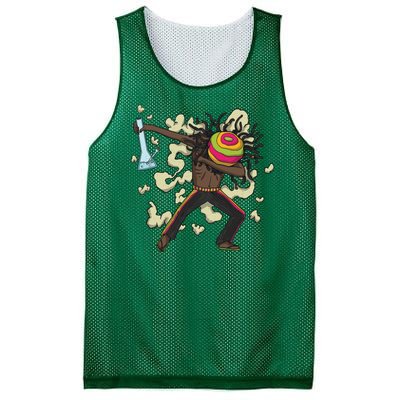 Rasta Man Dabbing Mesh Reversible Basketball Jersey Tank