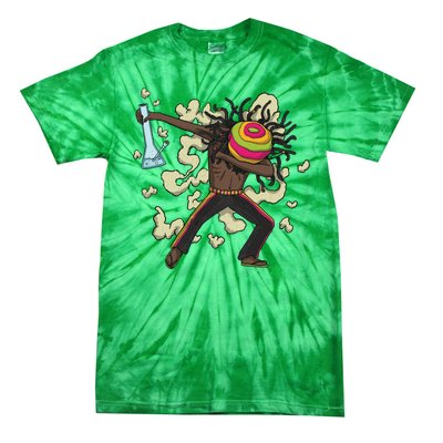 Rasta Man Dabbing Tie-Dye T-Shirt