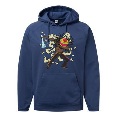 Rasta Man Dabbing Performance Fleece Hoodie