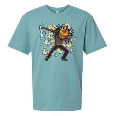 Rasta Man Dabbing Sueded Cloud Jersey T-Shirt