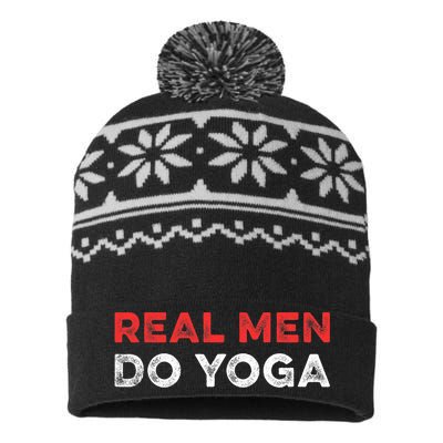 Real Men Do Yoga Spiritual Meditation Instructor Buddhist USA-Made Snowflake Beanie