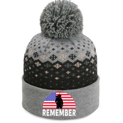 Remember Memorial Day T The Baniff Cuffed Pom Beanie