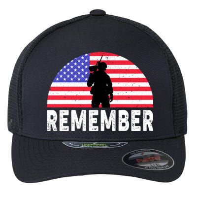 Remember Memorial Day T Flexfit Unipanel Trucker Cap