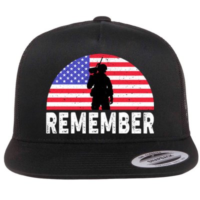 Remember Memorial Day T Flat Bill Trucker Hat