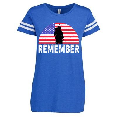 Remember Memorial Day T Enza Ladies Jersey Football T-Shirt