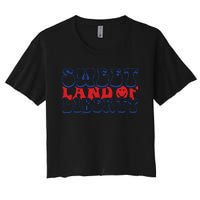 Retro Memorial Day T  Sweet Women's Crop Top Tee