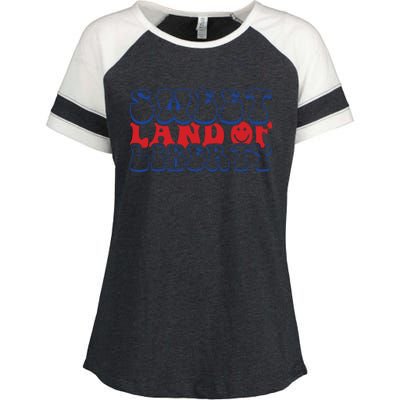 Retro Memorial Day T  Sweet Enza Ladies Jersey Colorblock Tee