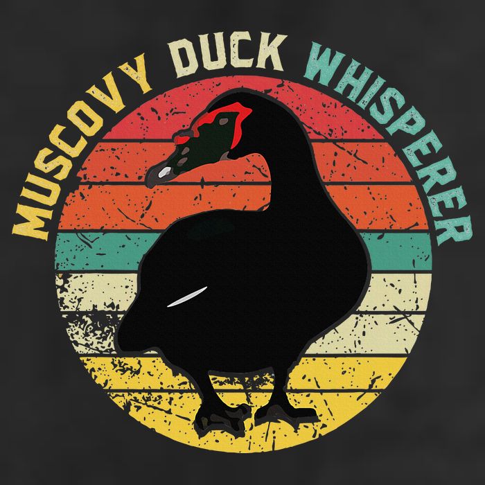 Retro Muscovy Duck Whisperer Funny Farmer Muscovy Duck Gift 7 Panel Mesh Trucker Snapback Hat