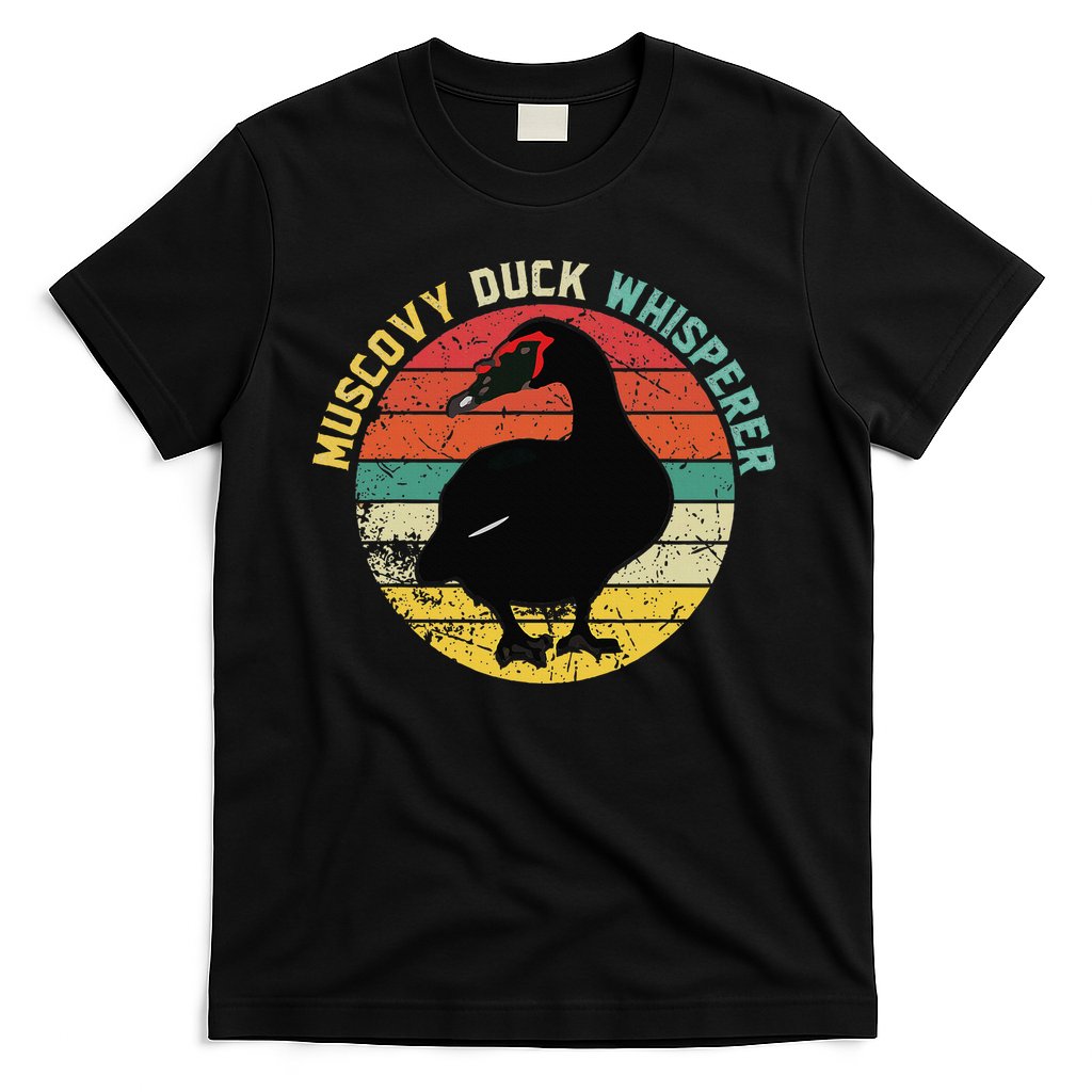 Retro Muscovy Duck Whisperer Funny Farmer Muscovy Duck Gift T-Shirt