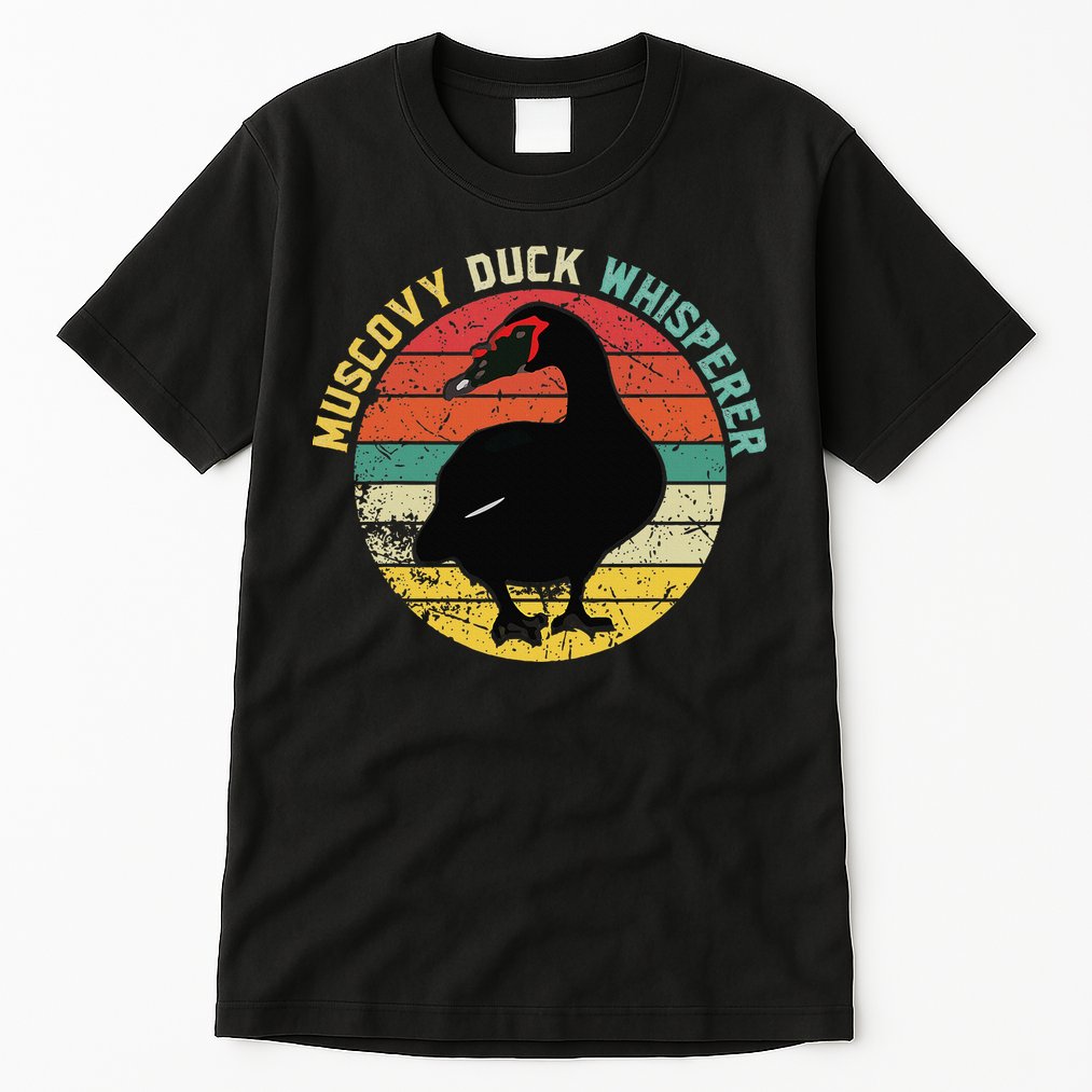 Retro Muscovy Duck Whisperer Funny Farmer Muscovy Duck Gift Tall T-Shirt