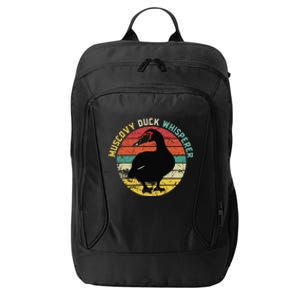 Retro Muscovy Duck Whisperer Funny Farmer Muscovy Duck Gift City Backpack