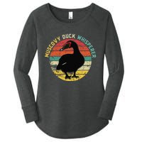 Retro Muscovy Duck Whisperer Funny Farmer Muscovy Duck Gift Women's Perfect Tri Tunic Long Sleeve Shirt