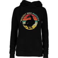 Retro Muscovy Duck Whisperer Funny Farmer Muscovy Duck Gift Womens Funnel Neck Pullover Hood