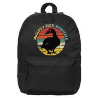 Retro Muscovy Duck Whisperer Funny Farmer Muscovy Duck Gift 16 in Basic Backpack