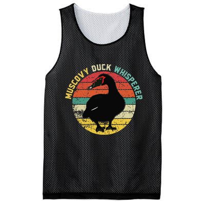 Retro Muscovy Duck Whisperer Funny Farmer Muscovy Duck Gift Mesh Reversible Basketball Jersey Tank