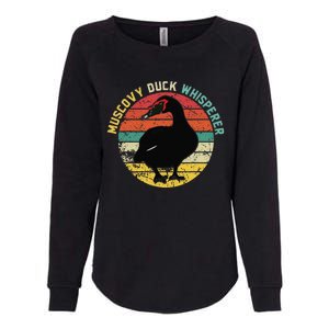 Retro Muscovy Duck Whisperer Funny Farmer Muscovy Duck Gift Womens California Wash Sweatshirt