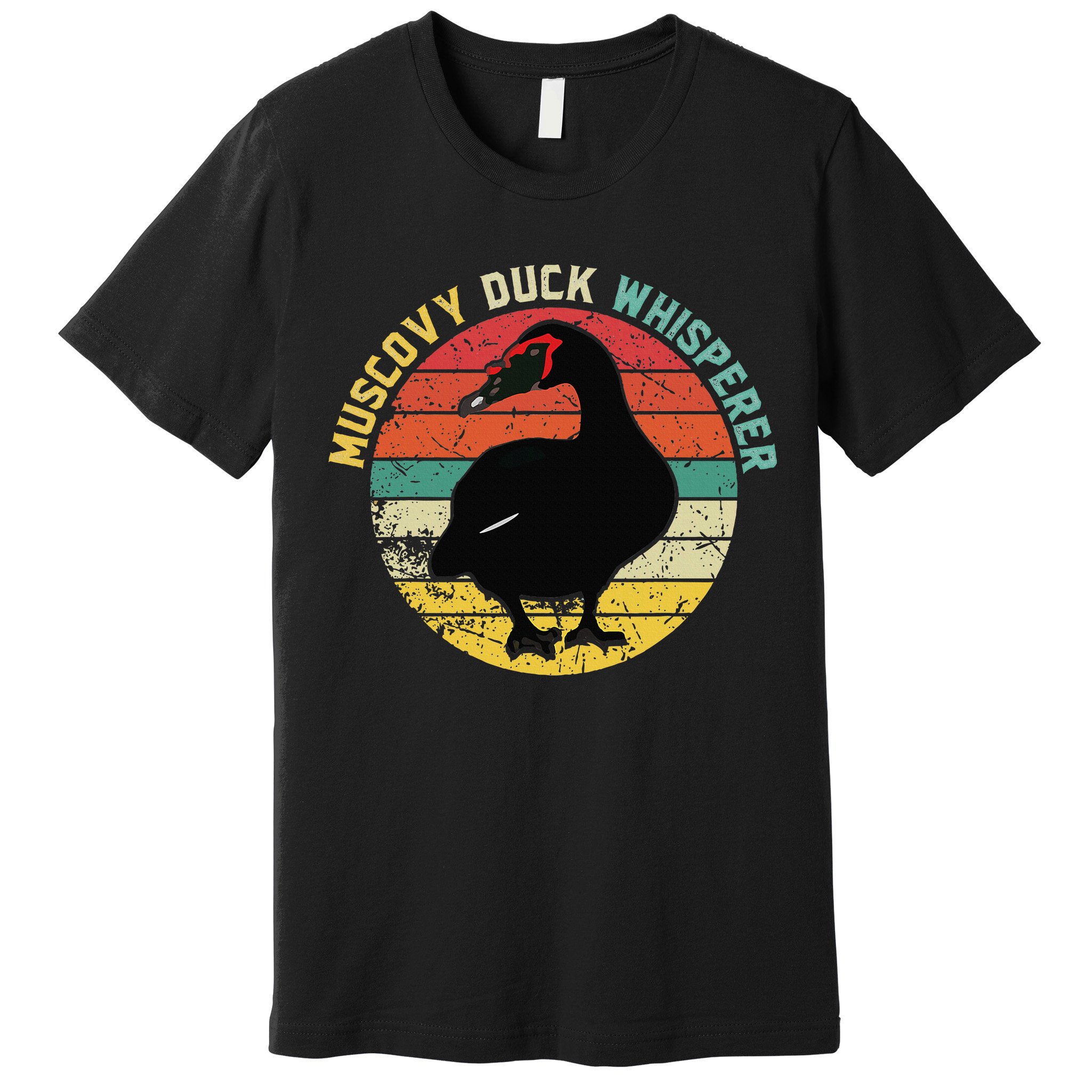 Retro Muscovy Duck Whisperer Funny Farmer Muscovy Duck Gift Premium T-Shirt