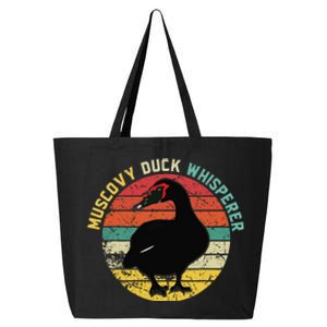 Retro Muscovy Duck Whisperer Funny Farmer Muscovy Duck Gift 25L Jumbo Tote