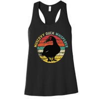 Retro Muscovy Duck Whisperer Funny Farmer Muscovy Duck Gift Women's Racerback Tank