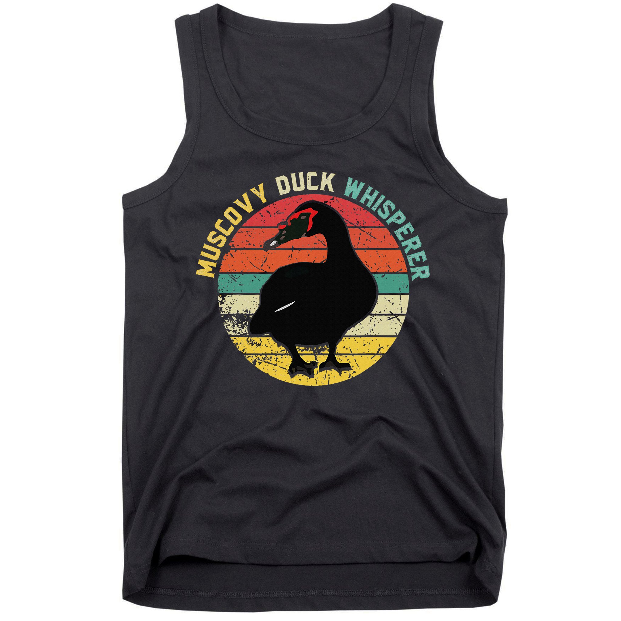 Retro Muscovy Duck Whisperer Funny Farmer Muscovy Duck Gift Tank Top