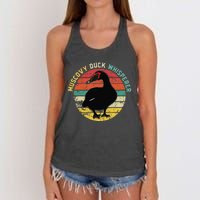 Retro Muscovy Duck Whisperer Funny Farmer Muscovy Duck Gift Women's Knotted Racerback Tank