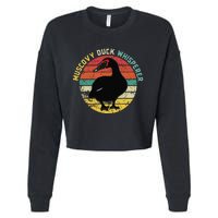 Retro Muscovy Duck Whisperer Funny Farmer Muscovy Duck Gift Cropped Pullover Crew