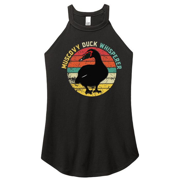 Retro Muscovy Duck Whisperer Funny Farmer Muscovy Duck Gift Women's Perfect Tri Rocker Tank