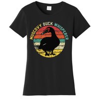 Retro Muscovy Duck Whisperer Funny Farmer Muscovy Duck Gift Women's T-Shirt