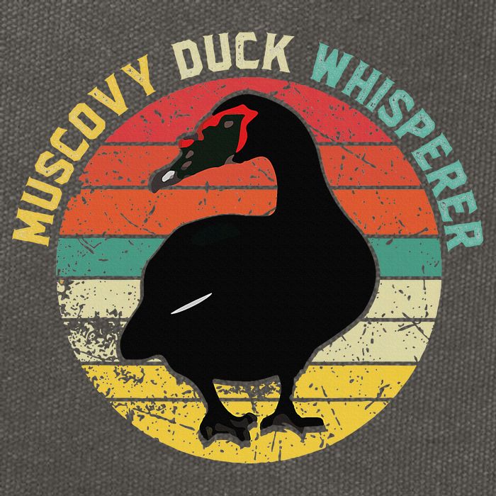 Retro Muscovy Duck Whisperer Funny Farmer Muscovy Duck Gift Cotton Canvas Backpack