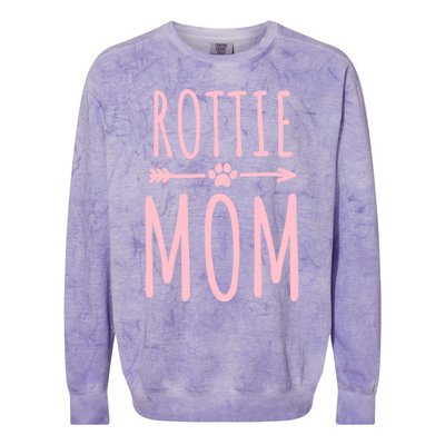 Rottweiler Mom Dog Owner Gift Rottie Mom Gift Colorblast Crewneck Sweatshirt