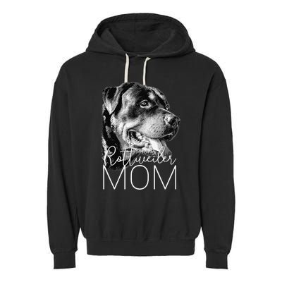 Rottweiler Mom Dog Garment-Dyed Fleece Hoodie