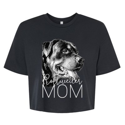 Rottweiler Mom Dog Bella+Canvas Jersey Crop Tee