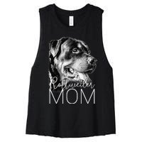 Rottweiler Mom Dog Women's Racerback Cropped Tank